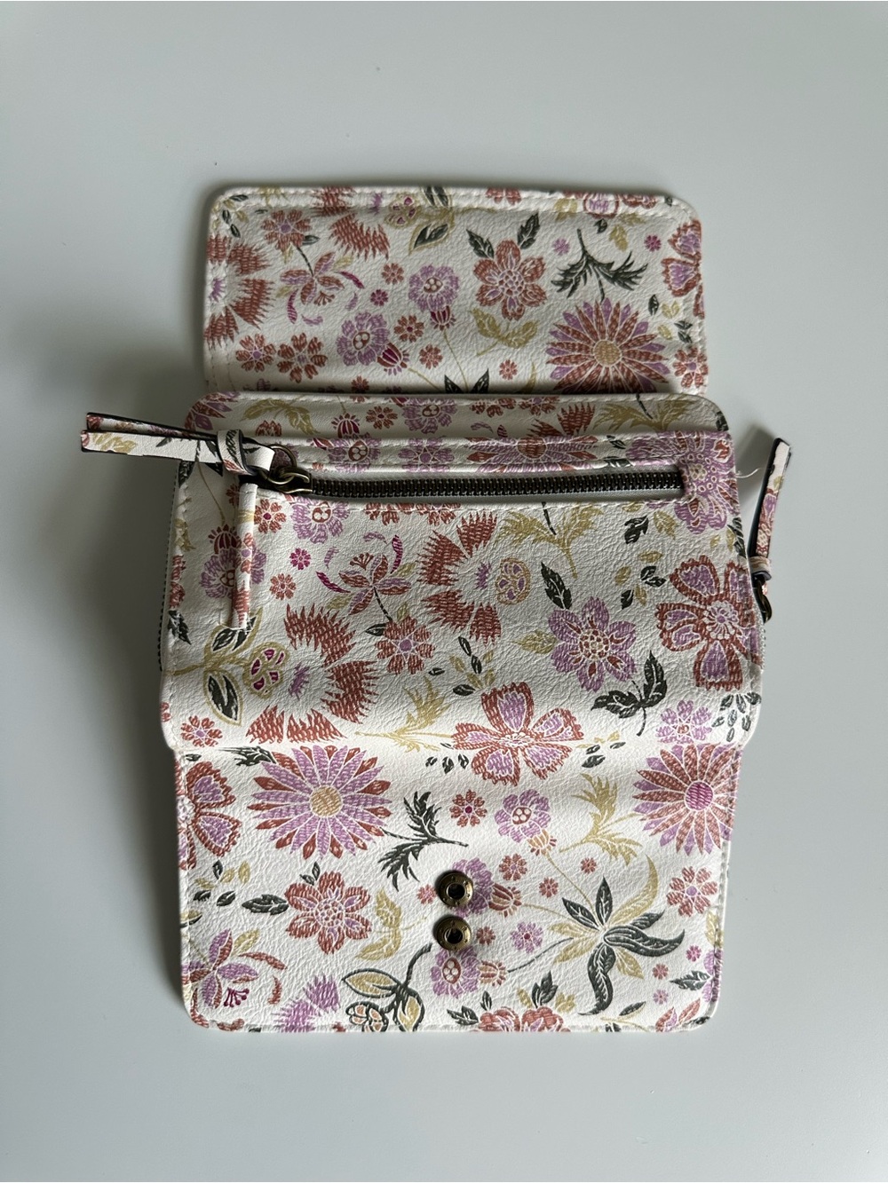 Safe Keeper Floral Print Bifold Wallet | RFID Blocking | Card Slots | Zip Coin - Picture 5 of 13